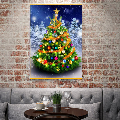 Pintura decorativa del diamante del árbol de navidad