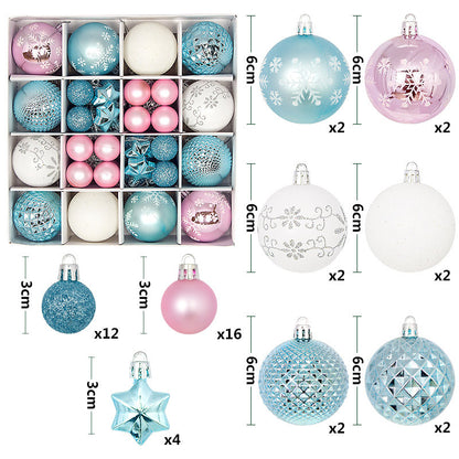 Lot de 44 pendentifs en forme de boule en papier peint galvanisé