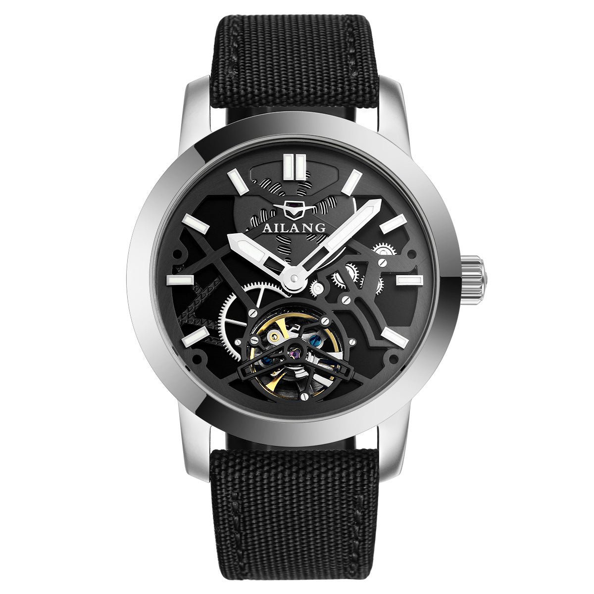 Reloj Reloj Mecánico Automático para Hombre Volante Hueco Reloj de Moda para Hombre