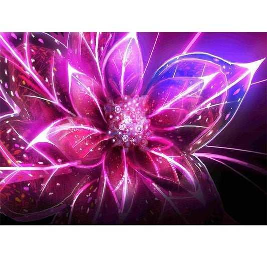 5D Diamond Painting - Neon Rosa Blume