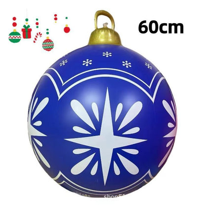 PVC Inflatable 60cm Christmas Ball Ornament Ball Venue Layout Party Atmosphere Ball Courtyard Layout