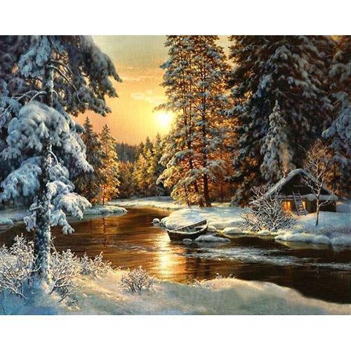 pintura de nieve