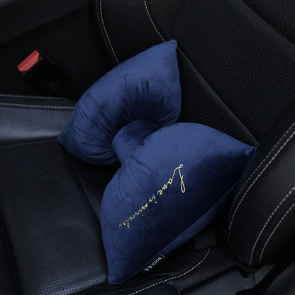 Almohada de terciopelo para reposacabezas de coche