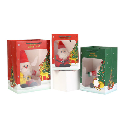 Christmas Gift Bag Transparent Paper Eve Bouquet Packaging Halloween Handbag