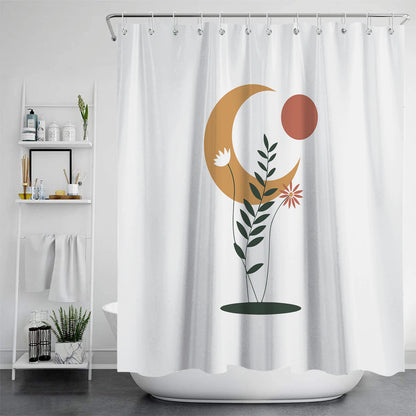 Waterproof And Mildew Proof Shower Digital Perforation-free Printed Bathroom Curtain