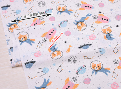 Cotton Twill Printed Cartoon Motorcycle Bed Fabric