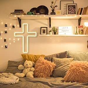 USB Cross Bedroom Children's Room Decoration LED Neon Light