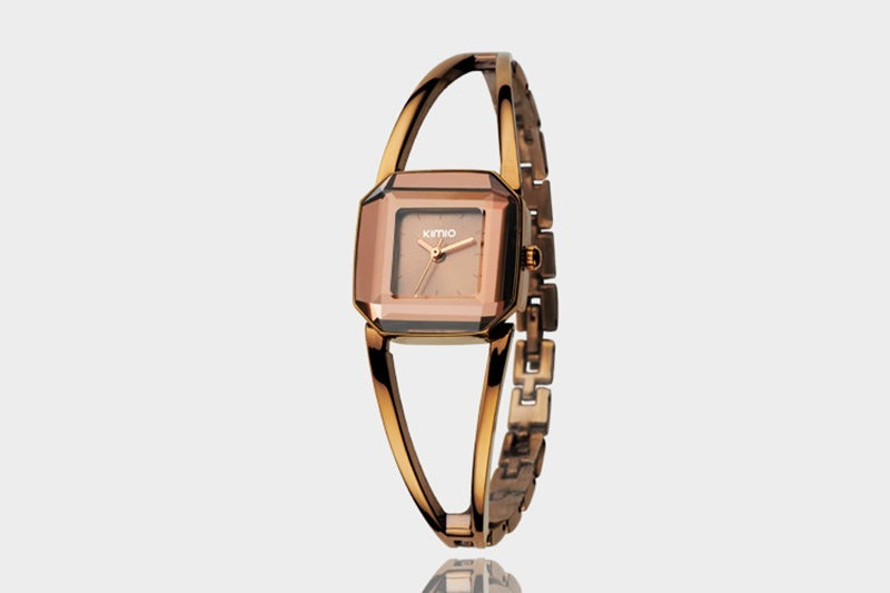 Reloj de pulsera retro cuadrado de moda para mujer