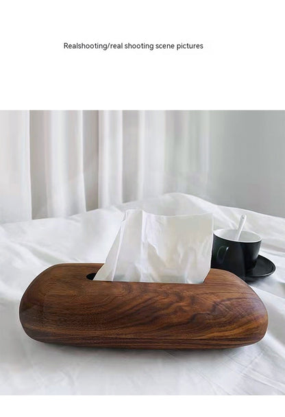 American Black Walnut Simple Rectangular Wooden Tissue Box