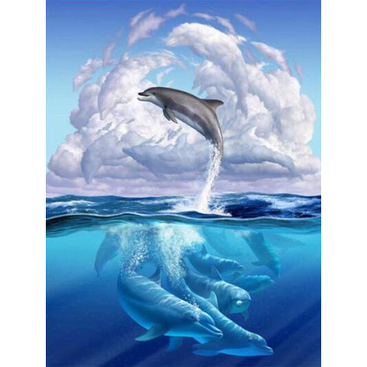 Nueva pintura de diamantes de delfines