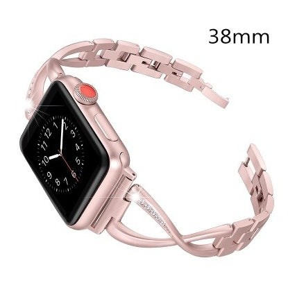 Compatible with Apple, Women Watch Band For Watch Bands 38mm 42mm Diamond Stainless Steel Bracelet For Iwatch Series 3 2 1 Bracelet