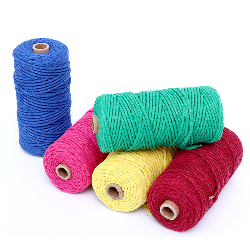 Hand woven colorful cotton rope