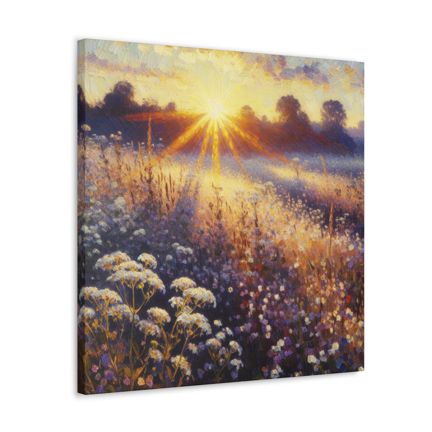 "Wildflower Sunrise" - The Alien Canva Impressionism Style