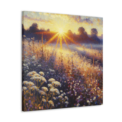 "Wildflower Sunrise" - The Alien Canva Impressionism Style