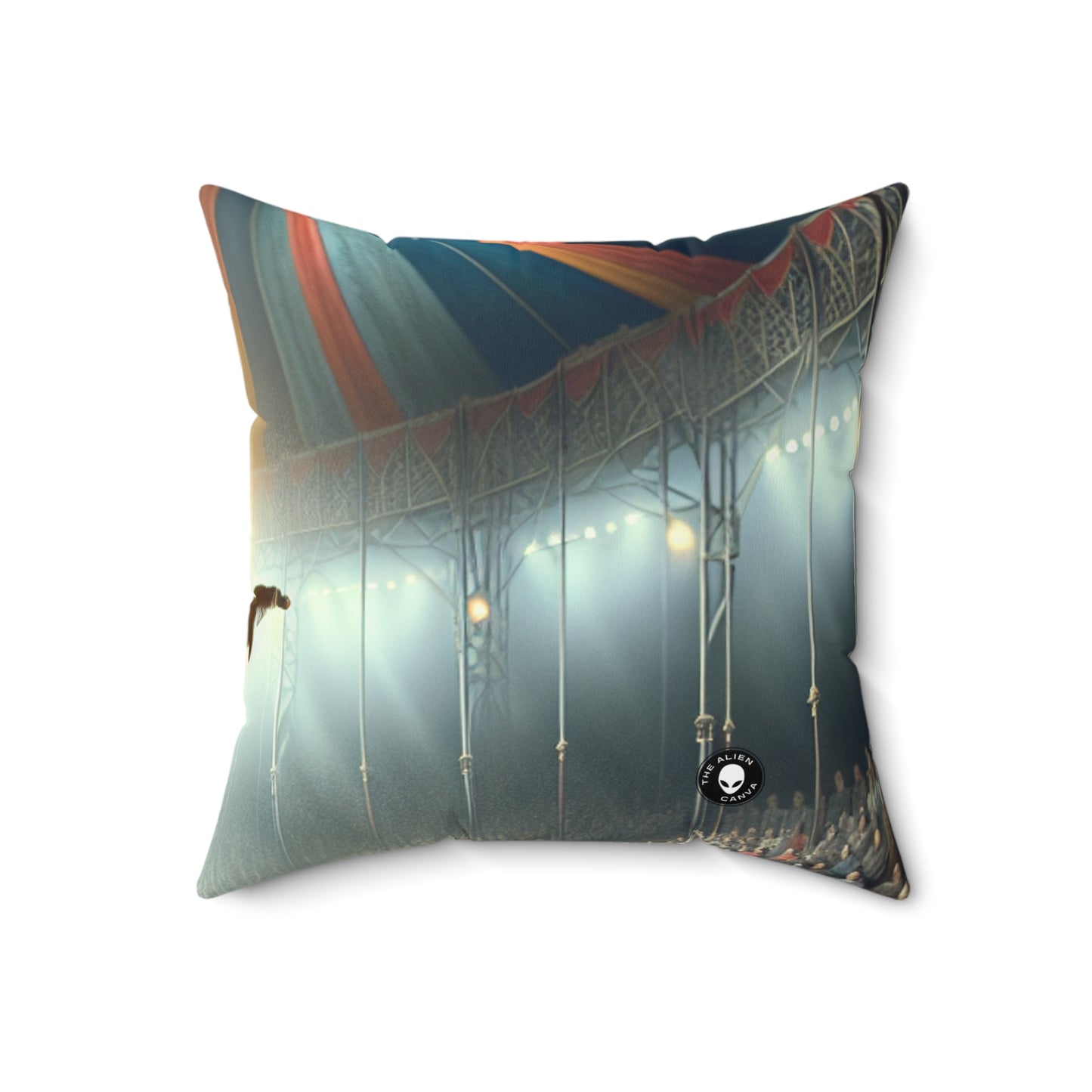 "The Aerial Acrobat" - The Alien Spun Polyester Square Pillow Photorealism