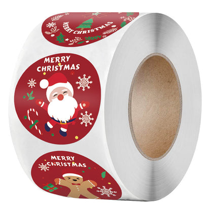 Sticker Roll Cowhide Self-adhesive Label Merry Christmas