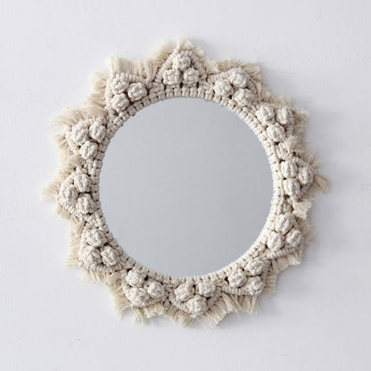 Tournesol. INS – miroir en forme de cœur pour fille scandinave, tapisserie faite à la main, anneau de miroir cosmétique, décoration de la maison