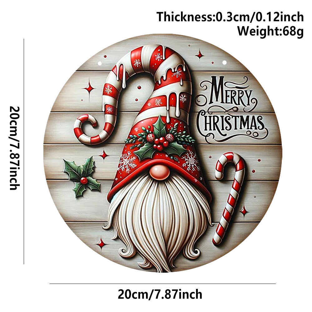 Wooden Doorplate Decoration Christmas Party Pendant