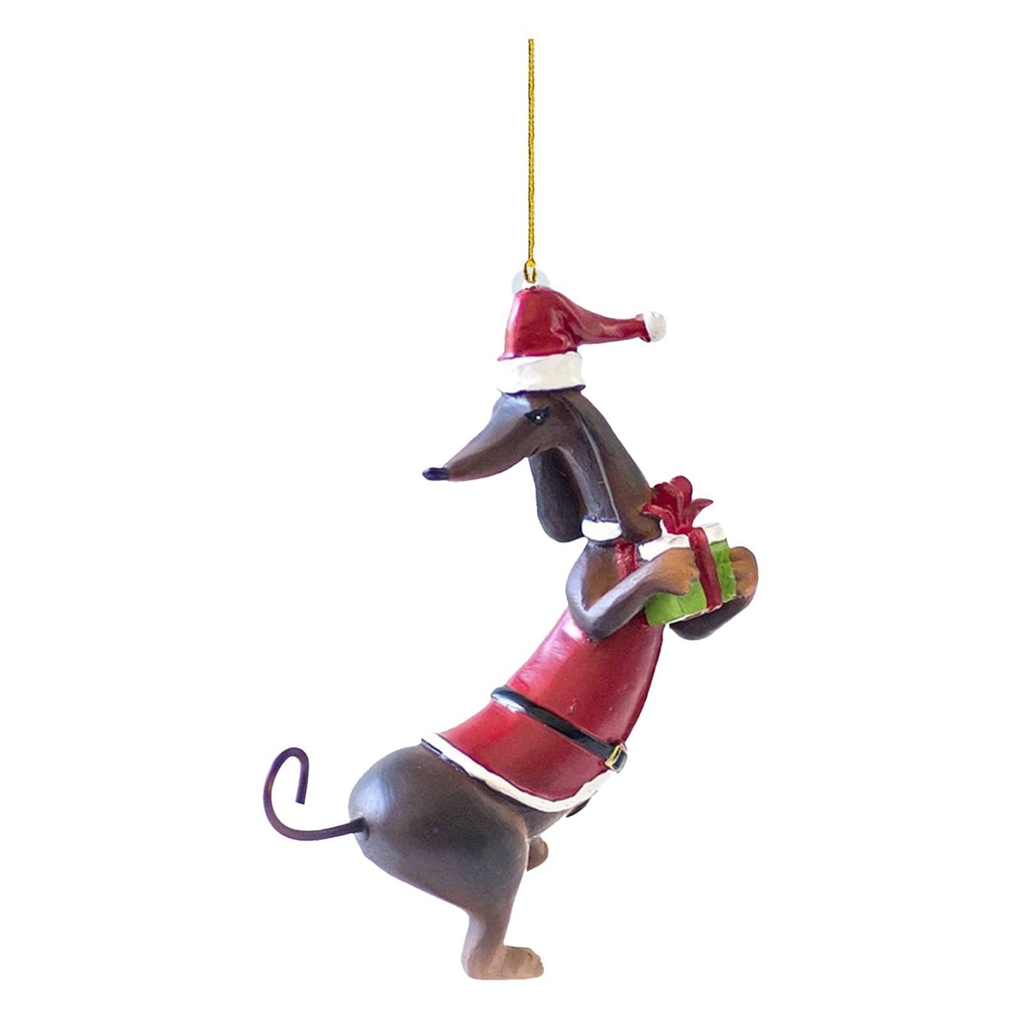 Adorno para árbol de Navidad con forma de perro de acrílico