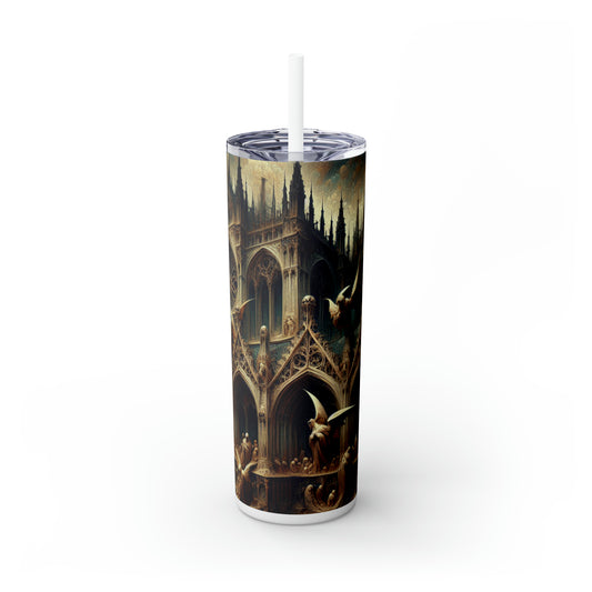 - Vaso delgado con pajita The Alien Maars® de 20 oz de arte gótico