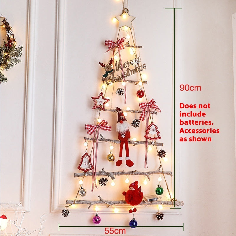 Wooden Christmas Tree Decorative Pendant Creative Diy