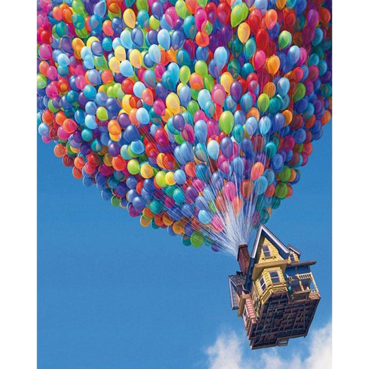 UP Flying house Colorful balloon DIY Hand Picture By Numbers Oil Painting On Canvas Unique Gift For Home Decor