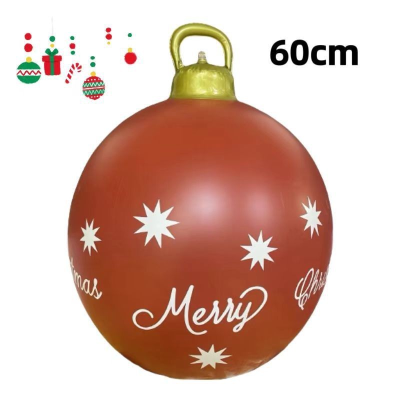 PVC Inflatable 60cm Christmas Ball Ornament Ball Venue Layout Party Atmosphere Ball Courtyard Layout