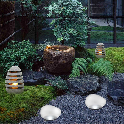 Solar Outdoor Pebble Garden Decoration Lawn Landscape Stone Night Light