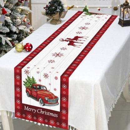 Christmas Tree Printing Waterproof Dyed Tablecloth