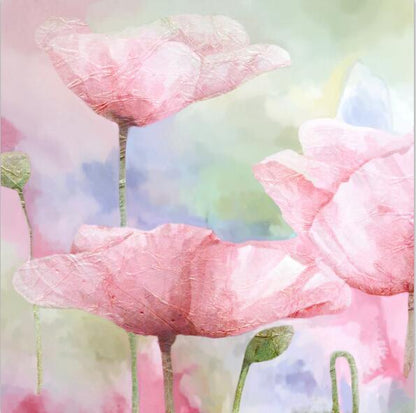 Peinture murale florale aquarelle colorée Impression sur toile