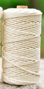 White cotton cord tied decorative cord