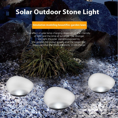 Solar Outdoor Pebble Garden Decoration Lawn Landscape Stone Night Light