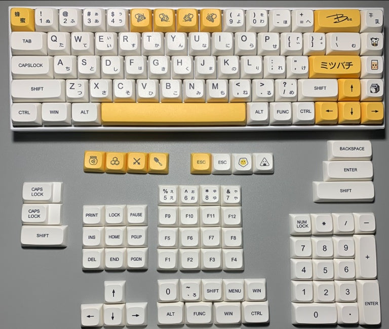 Lait d'abeille miel avocat Xda Keycap Pbt matériel Sublimation