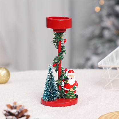 Christmas Decorations Desktop Resin Christmas Tree Elderly Candlestick