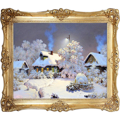 Snow hut full diamond cross stitch