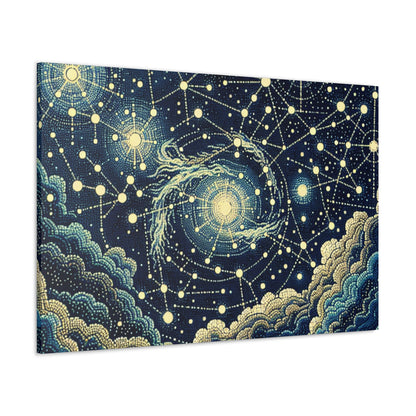 "Dotting the Heavens" - The Alien Canva Pointillism Style