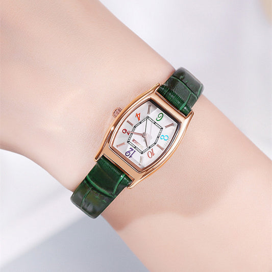 Reloj literal romano elegante con diseño de nicho para mujer