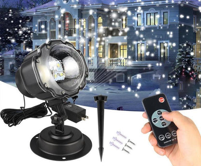 Projecteur de lumière de Noël à LED, lampe de projection de neige