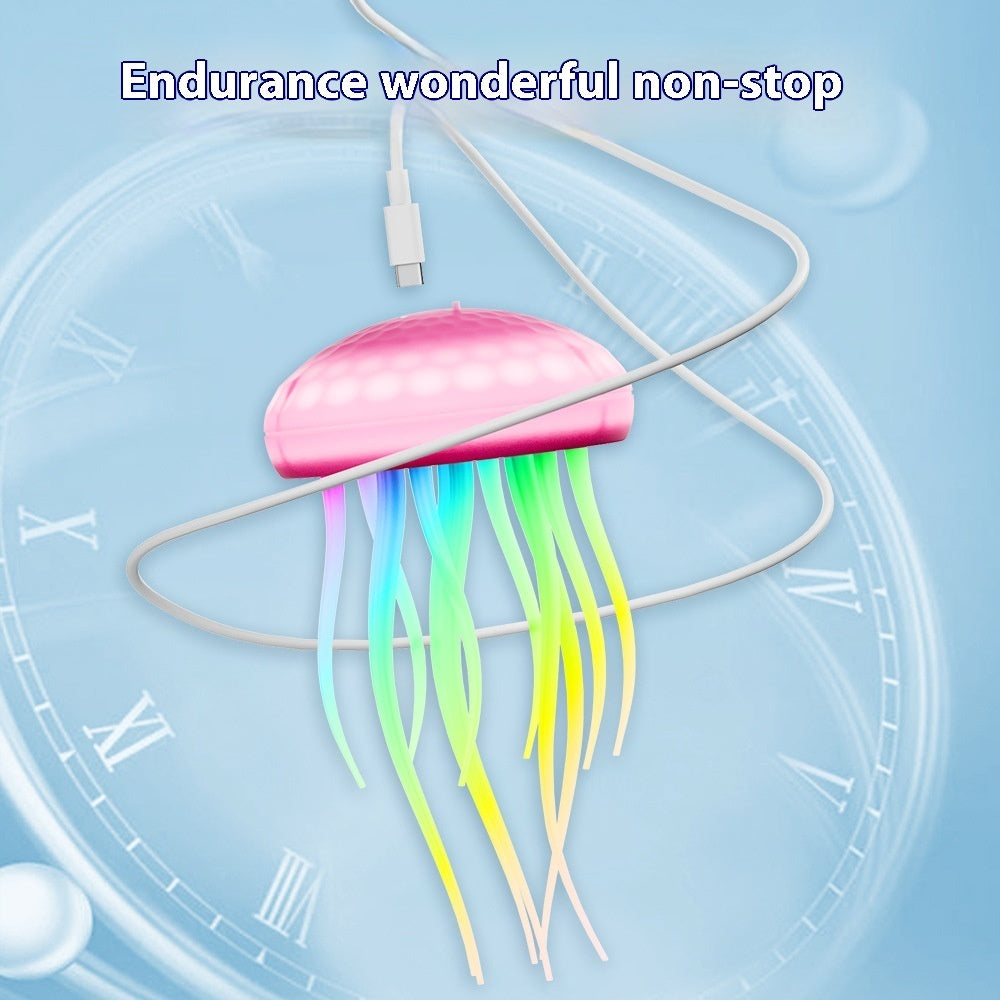 Voice-controlled Swimming Jellyfish Lamp Induction Luminous Ambience Light