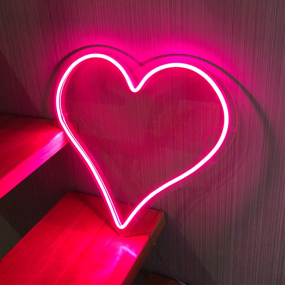 Love Birthday Gift Confession Proposal Creative Lamp Shape Neon Decorative Lamp