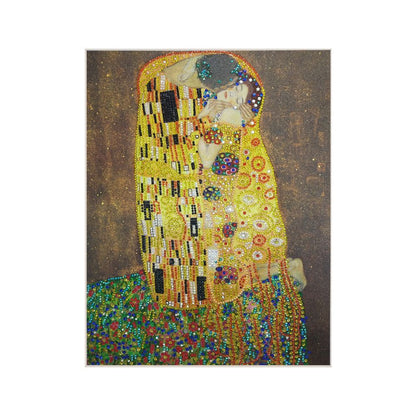 Le baiser de Gustav Klimt, peinture au diamant de forme spéciale