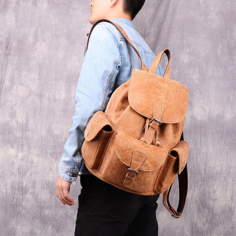 Mochila casual de cuero vintage