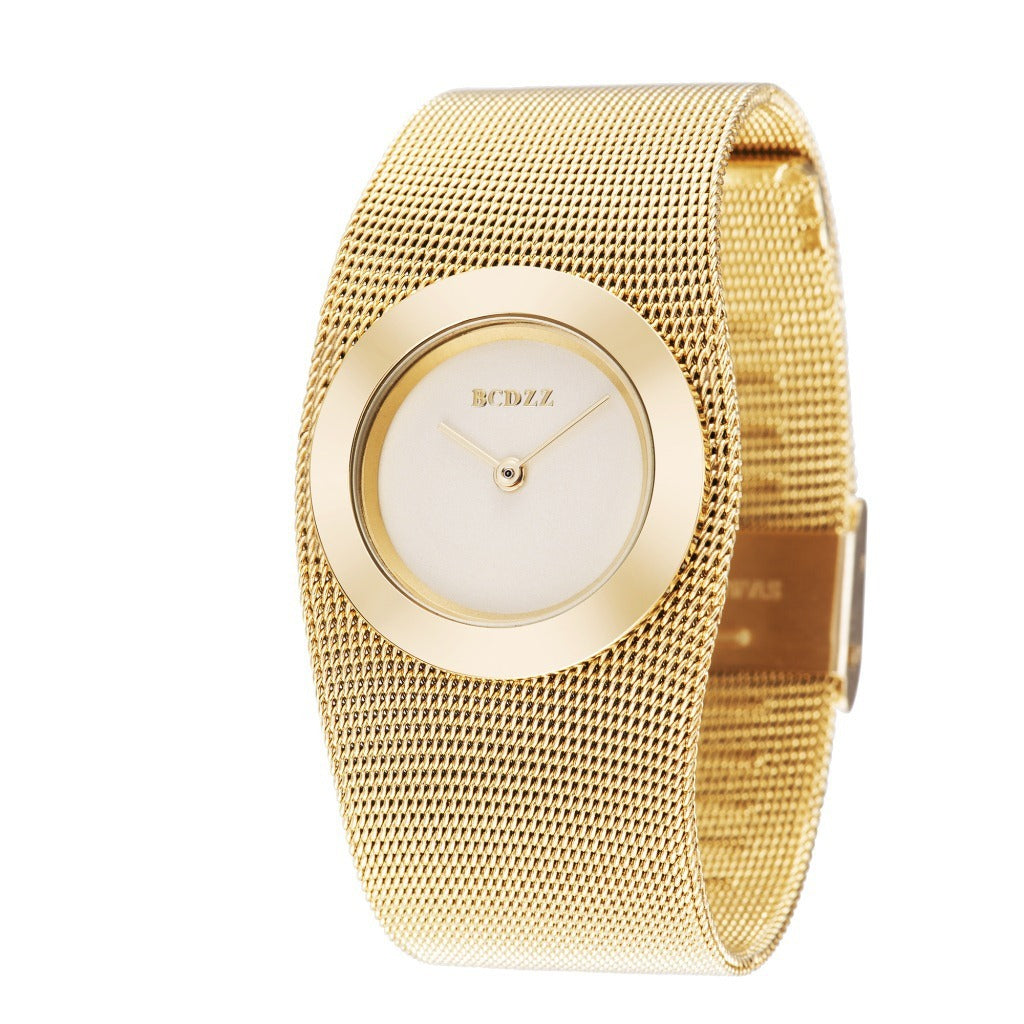 Blonde golden fashion lady watch