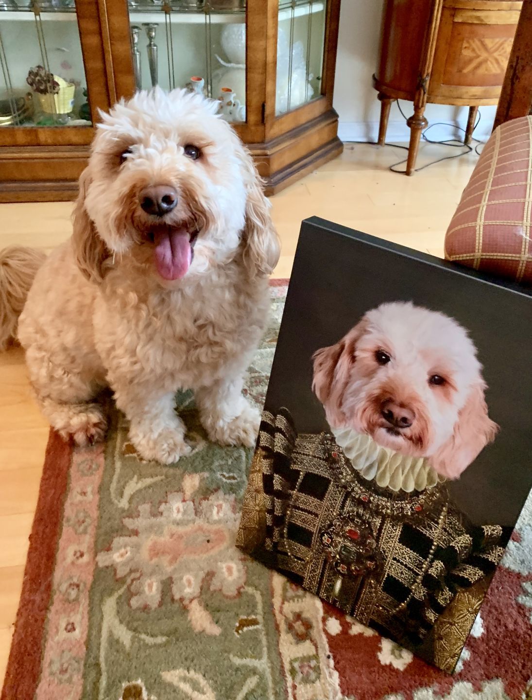 Imagen de retrato de lienzo de mascota personalizada