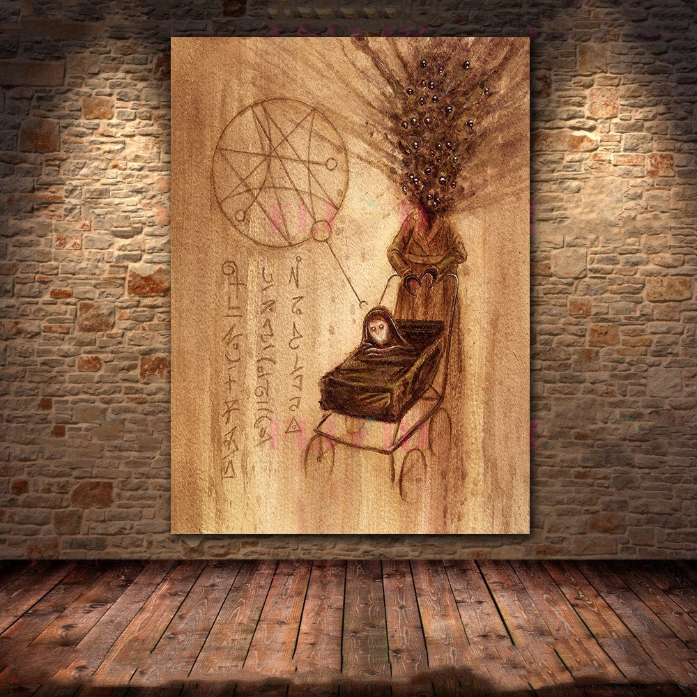 Dark Demon And Holy Geometric Wall Art Canvas