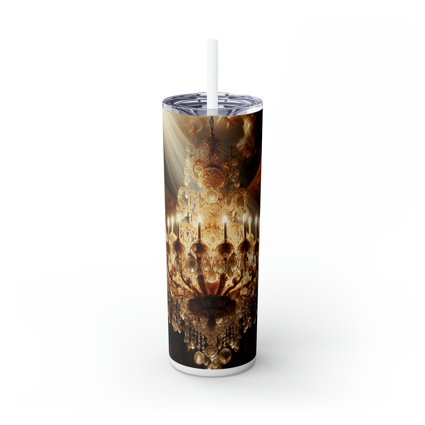 "Heavenly Splendor" - The Alien Maars® Skinny Tumbler with Straw 20oz Baroque Style