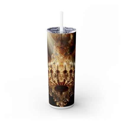 "Heavenly Splendor" - The Alien Maars® Skinny Tumbler with Straw 20oz Baroque Style