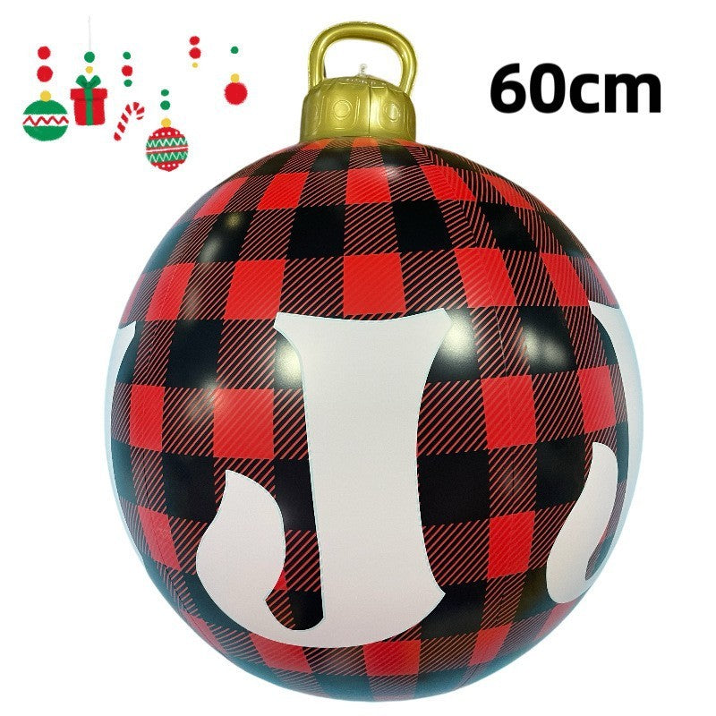 PVC Inflatable 60cm Christmas Ball Ornament Ball Venue Layout Party Atmosphere Ball Courtyard Layout