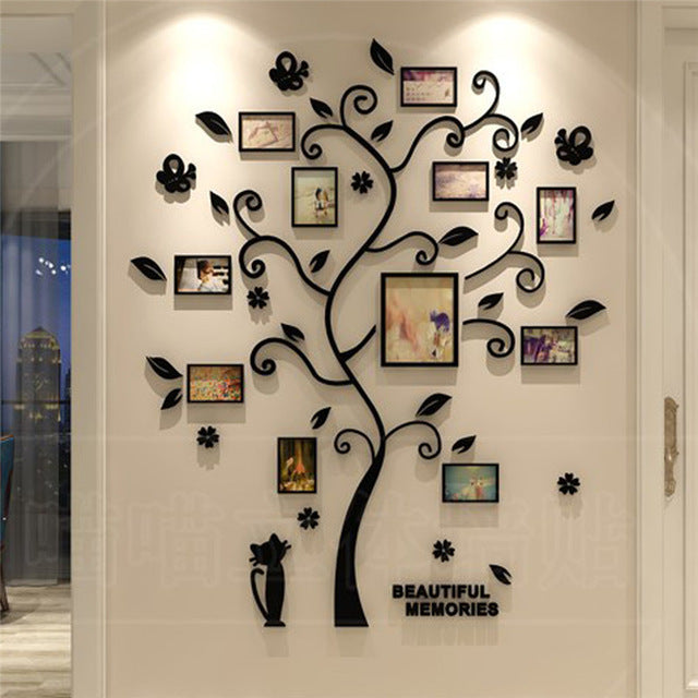 Sticker Mural Arbre Cadre photo de famille