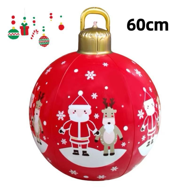 PVC Inflatable 60cm Christmas Ball Ornament Ball Venue Layout Party Atmosphere Ball Courtyard Layout